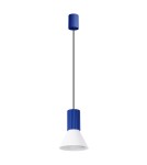 Sollux Lampa wisząca ESTRIA 1 biała/ultramaryna SL.1874