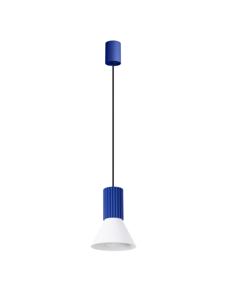 Sollux Lampa wisząca ESTRIA 1 biała/ultramaryna SL.1874
