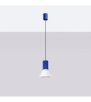 Sollux Lampa wisząca ESTRIA 1 biała/ultramaryna SL.1874