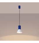 Sollux Lampa wisząca ESTRIA 1 biała/ultramaryna SL.1874