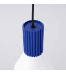 Sollux Lampa wisząca ESTRIA 1 biała/ultramaryna SL.1874