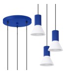 Sollux Lampa wisząca ESTRIA 3P biała/ultramaryna SL.1875