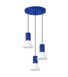 Sollux Lampa wisząca ESTRIA 3P biała/ultramaryna SL.1875