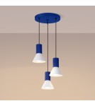 Sollux Lampa wisząca ESTRIA 3P biała/ultramaryna SL.1875