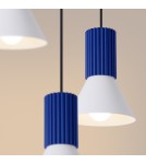 Sollux Lampa wisząca ESTRIA 3P biała/ultramaryna SL.1875