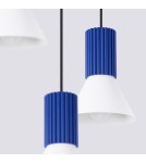 Sollux Lampa wisząca ESTRIA 3P biała/ultramaryna SL.1875