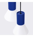 Sollux Lampa wisząca ESTRIA 3P biała/ultramaryna SL.1875