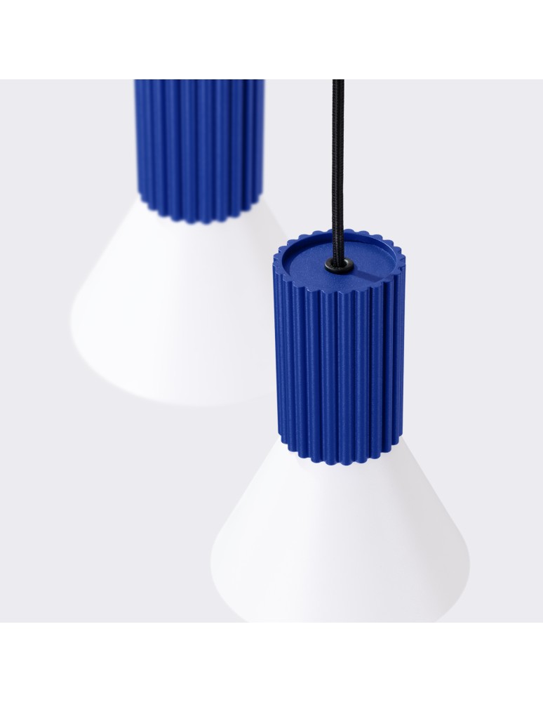 Sollux Lampa wisząca ESTRIA 3P biała/ultramaryna SL.1875