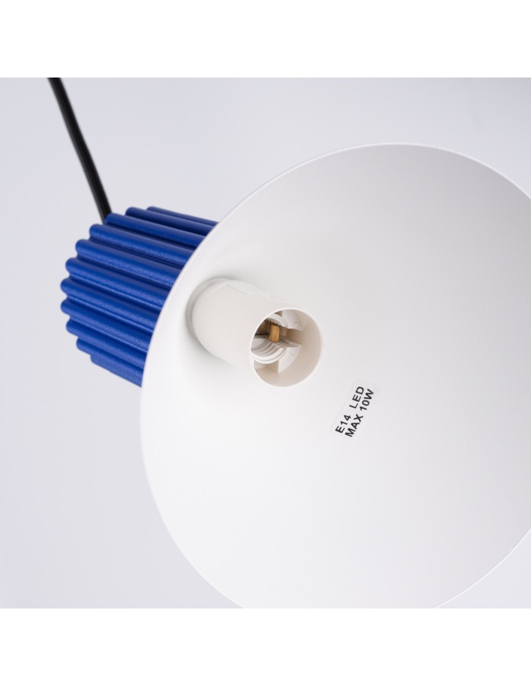 Sollux Lampa wisząca ESTRIA 3P biała/ultramaryna SL.1875