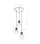 Sollux Lampa wisząca ESTRIA 3P biała/ultramaryna SL.1875