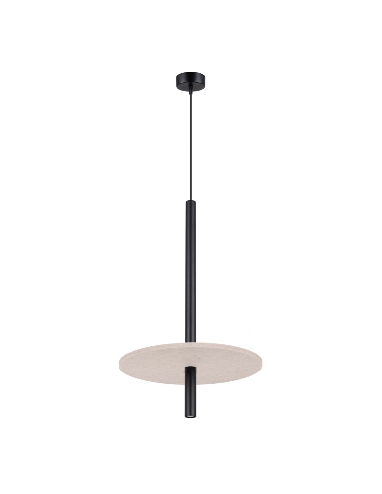Sollux Lampa wisząca FELTRO 1 czarna/beżowa SL.1879