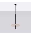 Sollux Lampa wisząca FELTRO 1 czarna/beżowa SL.1879