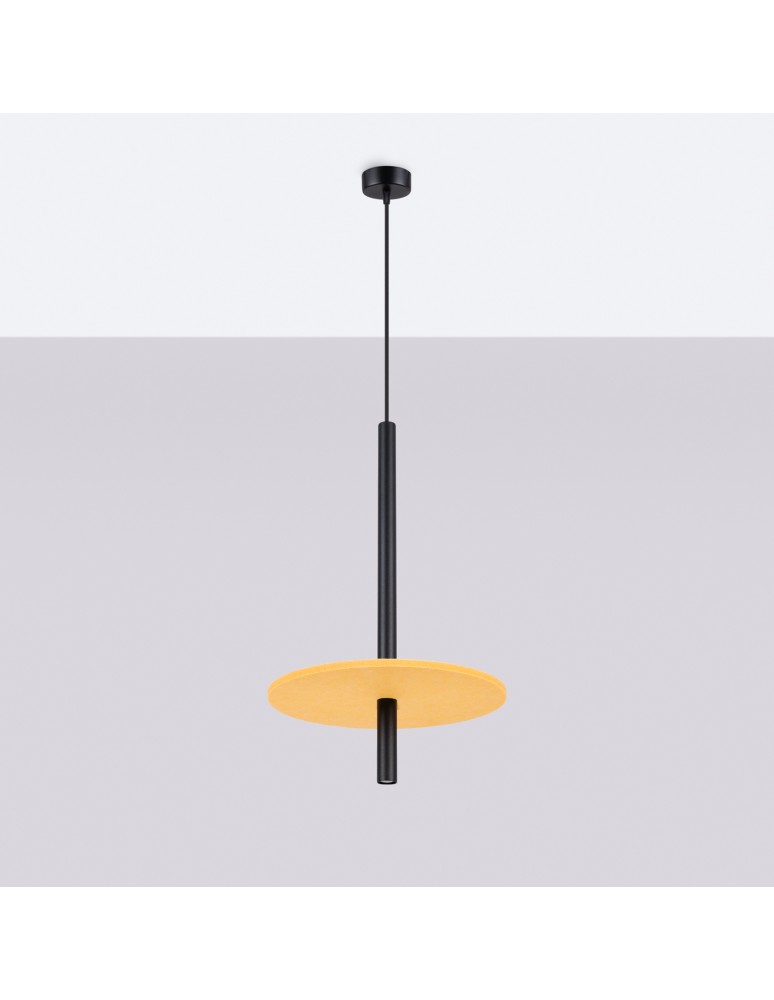 Sollux Lampa wisząca FELTRO 1 czarna/żółta SL.1880