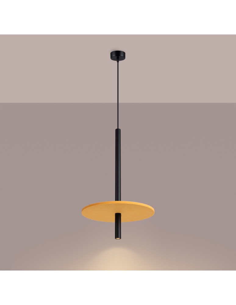 Sollux Lampa wisząca FELTRO 1 czarna/żółta SL.1880