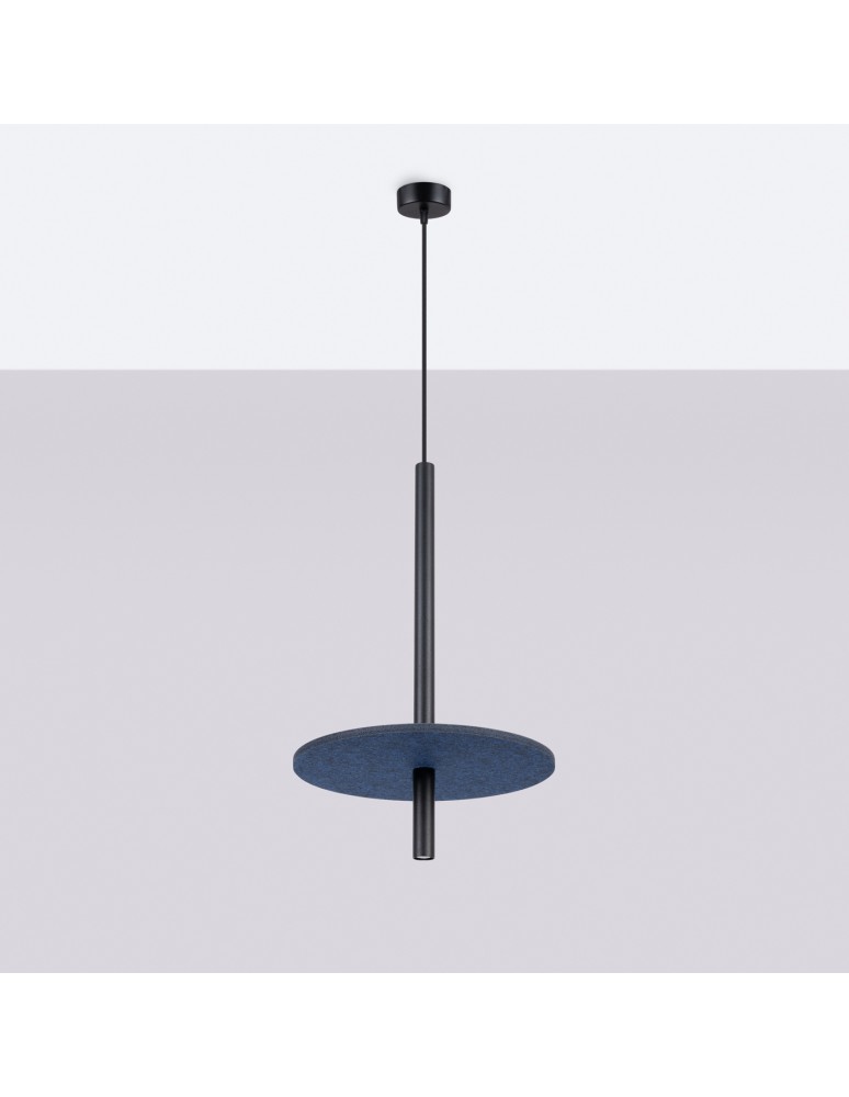 Sollux Lampa wisząca FELTRO 1 czarna/granatowa SL.1881