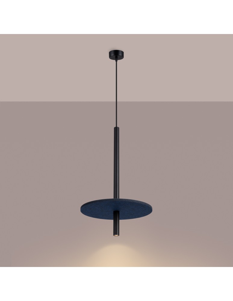Sollux Lampa wisząca FELTRO 1 czarna/granatowa SL.1881