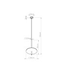 Sollux Lampa wisząca FELTRO 1 czarna/granatowa SL.1881