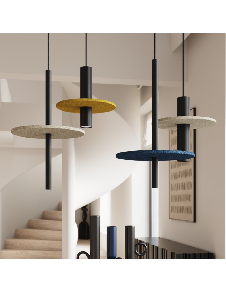 Sollux Lampa wisząca FELTRO 1 czarna/granatowa SL.1881