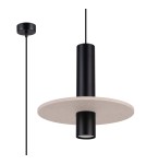 Sollux Lampa wisząca PELTA 1 czarna/beżowa SL.1882