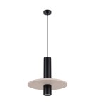 Sollux Lampa wisząca PELTA 1 czarna/beżowa SL.1882