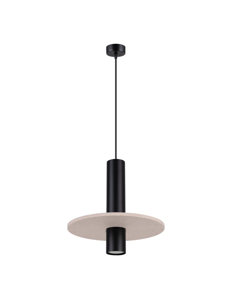 Sollux Lampa wisząca PELTA 1 czarna/beżowa SL.1882