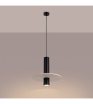 Sollux Lampa wisząca PELTA 1 czarna/beżowa SL.1882