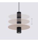 Sollux Lampa wisząca PELTA 1 czarna/beżowa SL.1882
