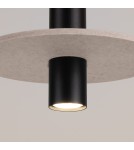 Sollux Lampa wisząca PELTA 1 czarna/beżowa SL.1882