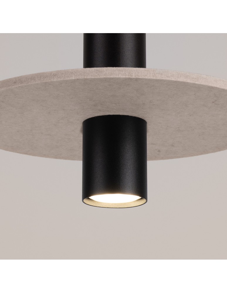 Sollux Lampa wisząca PELTA 1 czarna/beżowa SL.1882