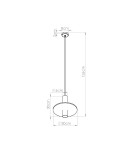 Sollux Lampa wisząca PELTA 1 czarna/beżowa SL.1882