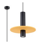 Sollux Lampa wisząca PELTA 1 czarna/żółta SL.1883