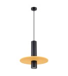 Sollux Lampa wisząca PELTA 1 czarna/żółta SL.1883