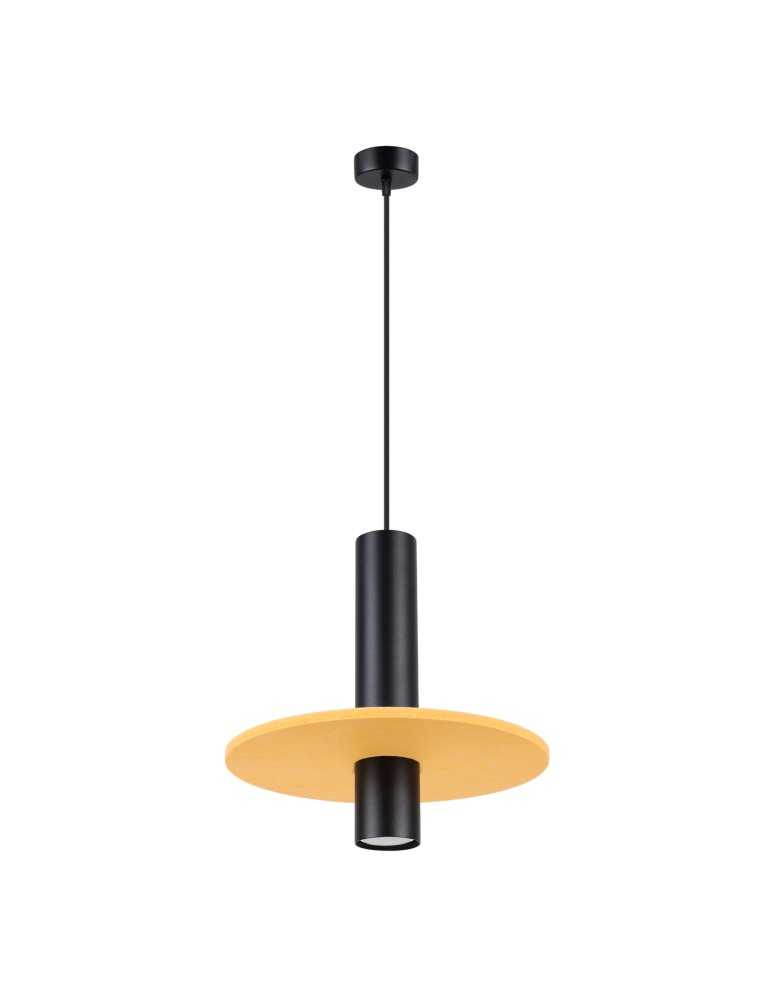 Sollux Lampa wisząca PELTA 1 czarna/żółta SL.1883