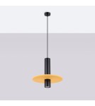 Sollux Lampa wisząca PELTA 1 czarna/żółta SL.1883