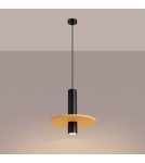 Sollux Lampa wisząca PELTA 1 czarna/żółta SL.1883