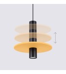 Sollux Lampa wisząca PELTA 1 czarna/żółta SL.1883