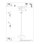 Sollux Lampa wisząca PELTA 1 czarna/żółta SL.1883