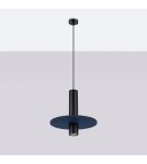 Sollux Lampa wisząca PELTA 1 czarna/granatowa SL.1884