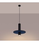 Sollux Lampa wisząca PELTA 1 czarna/granatowa SL.1884