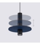 Sollux Lampa wisząca PELTA 1 czarna/granatowa SL.1884