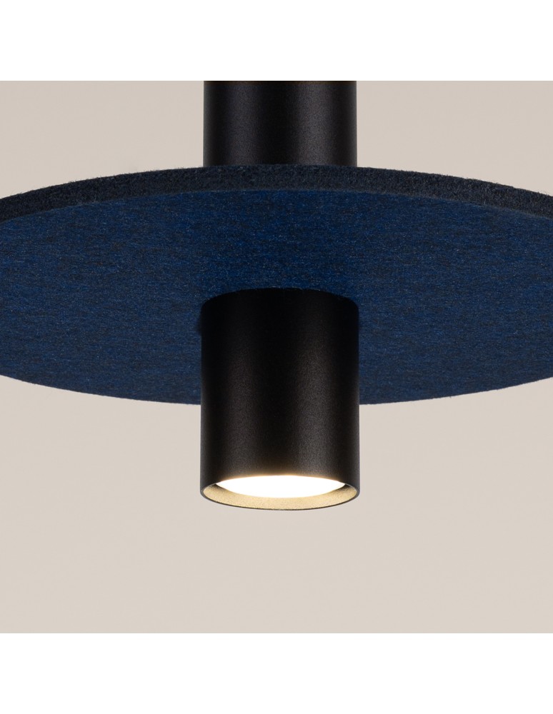Sollux Lampa wisząca PELTA 1 czarna/granatowa SL.1884