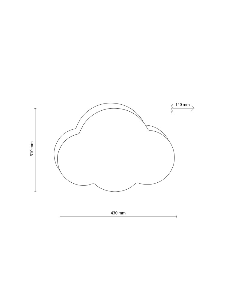 TK Lighting CLOUD GREY LAMPA SUFITOWA MINI 2 3144