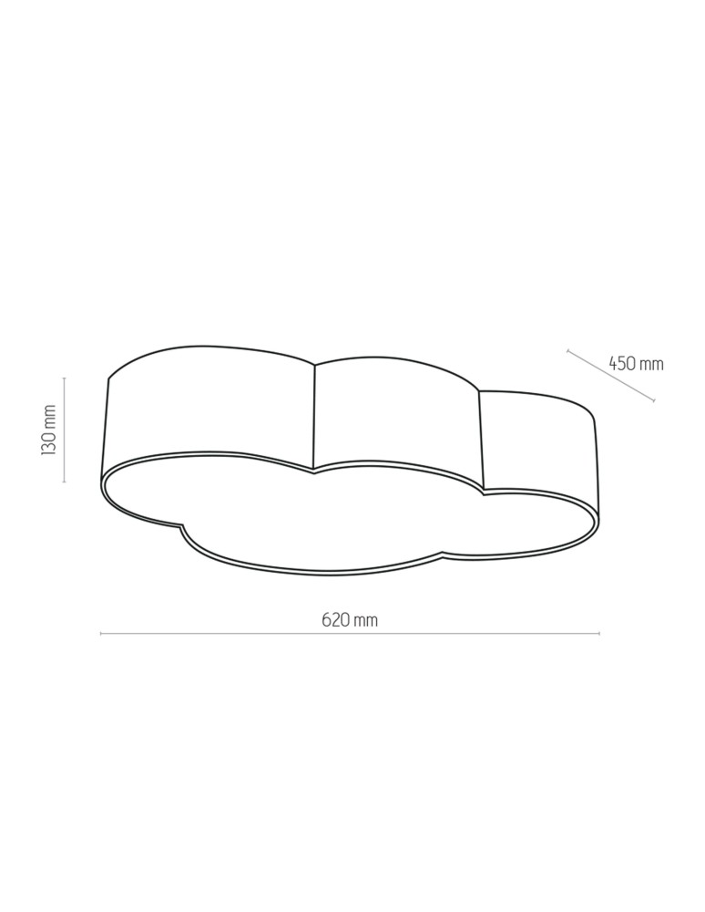 TK Lighting CLOUD GREY LAMPA SUFITOWA 4 3145