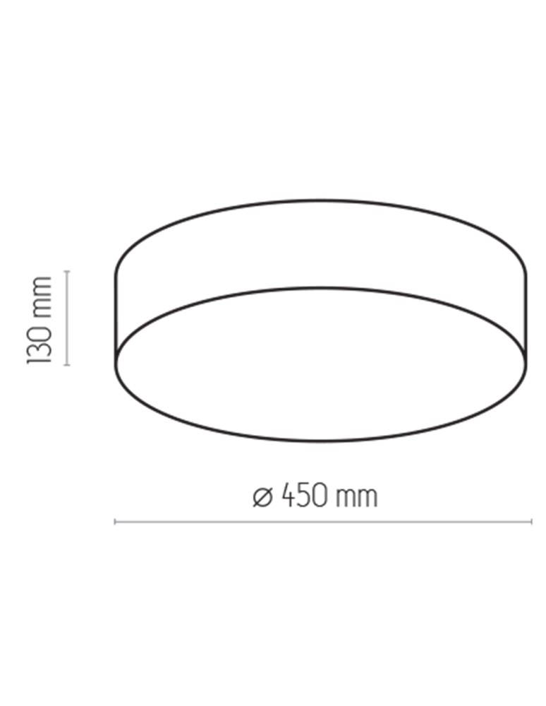 TK Lighting RONDO BEŻOWE LAMPA SUFITOWA 4 PŁ 450 4430
