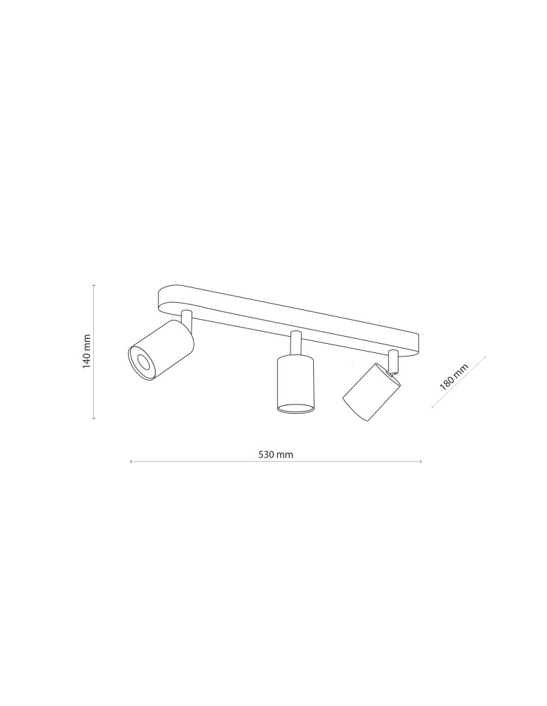 TK Lighting TOP WOOD BLACK 3 3292