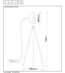 Tripod floor lamps - Lucide ALVARO Floor lamp 1xE27 black 05730/01/30 - product 6
