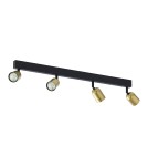 TK Lighting TOP BLACK/GOLD LAMPA SUFITOWA 4 PŁ 1021