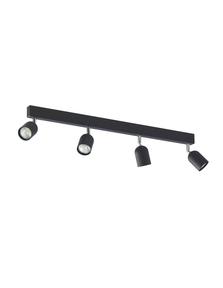 TK Lighting TOP BLACK LAMPA SUFITOWA 4 PŁ 1009