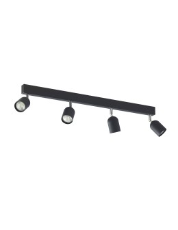 TK Lighting TOP BLACK LAMPA SUFITOWA 4 PŁ 1009