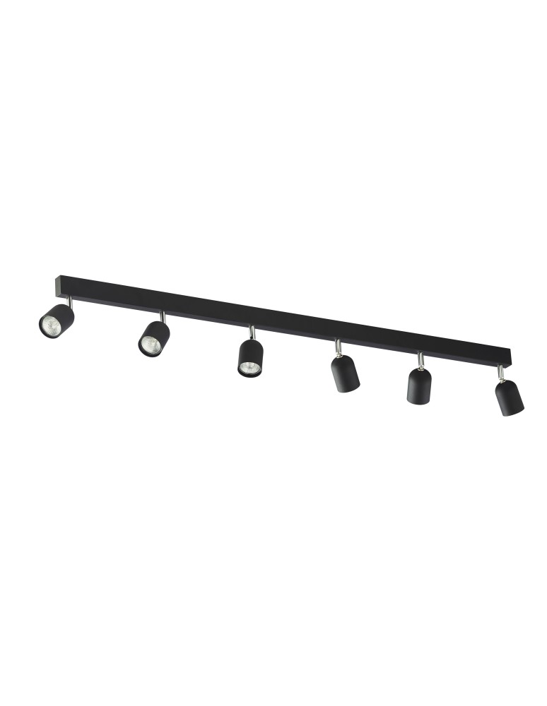TK Lighting TOP BLACK LAMPA SUFITOWA 6 1019